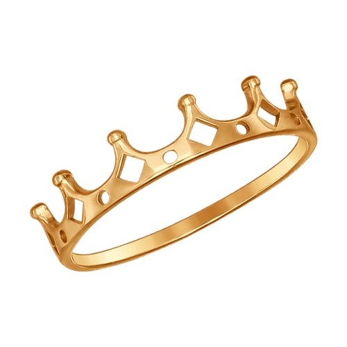 SOKOLOV - Crown Simple Ring With Cut Outs - 585 Gold