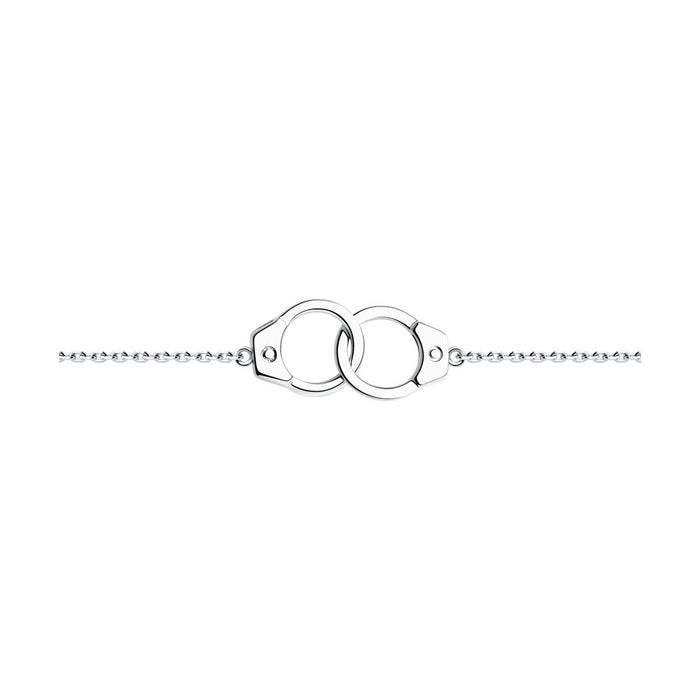 SKLV by SOKOLOV -925 Silver Note Charm On A Fishing Line Bracelet
