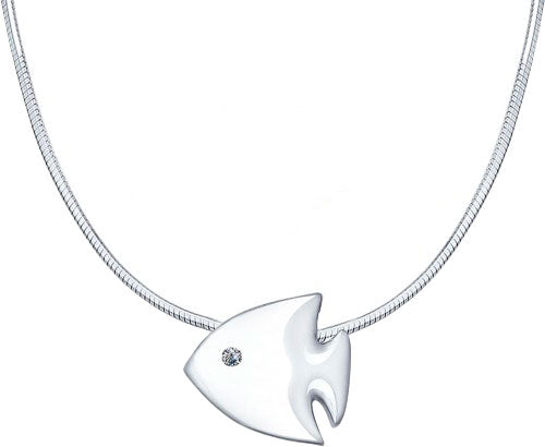 SOKOLOV - Little Fish Necklace - Silver 925 With Diamond Eye