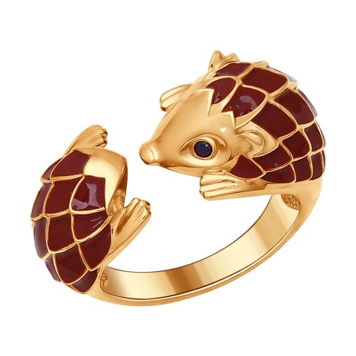 SOKOLOV - Hedgehog Gold-plated Open Ring