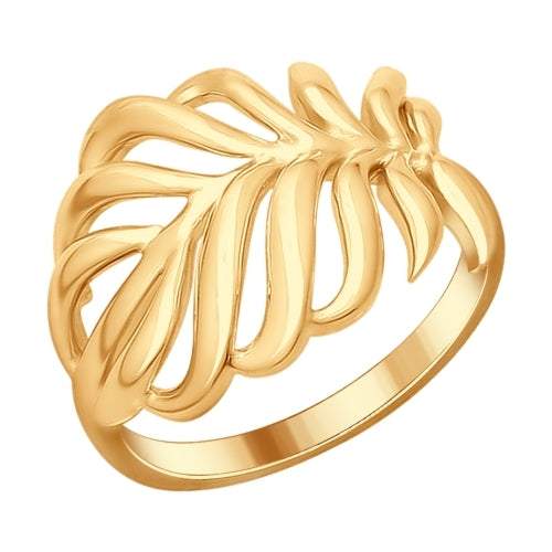 SOKOLOV - Leaf Ring - Gold Plated Silver 925