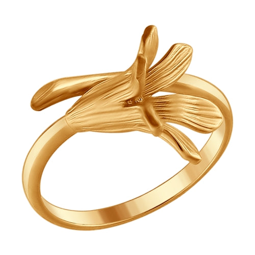 SOKOLOV - Flower Ring - Gold Plated Silver 925 With CZ