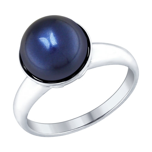 SOKOLOV - Sterling Silver Ring With Blue Swarovski Pearl, Night Stars Collection