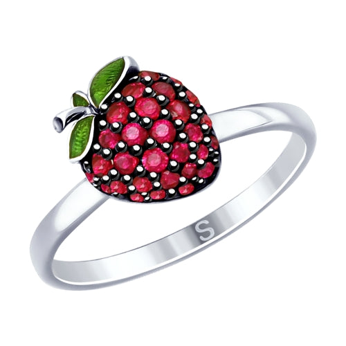 SOKOLOV - Strawberry Silver  Ring - Fall Harvest Collection