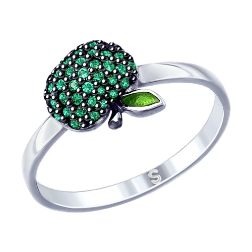 SOKOLOV - Green Apple Silver Ring - Fall Harvest Collection