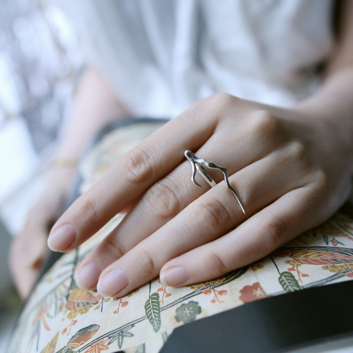 ALCHEMIA.MOSCOW - Polished Silver Branch Ring