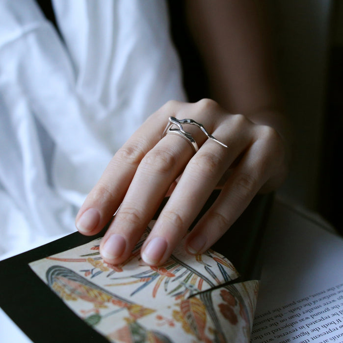 ALCHEMIA.MOSCOW - Polished Silver Branch Ring